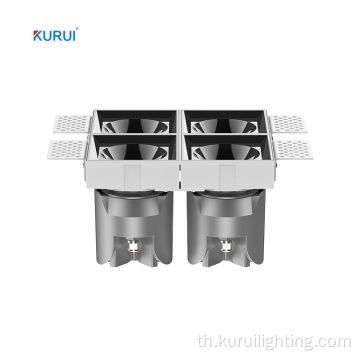 Die Casting Aluminium Square Downlight LED Dimmable LED สี่หัว